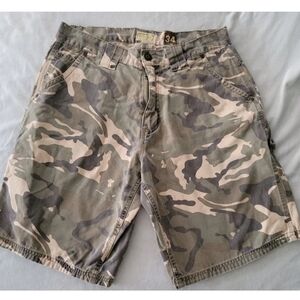 CE Schmidt Workwear Camo Shorts Vintage Y2k Relaxed Cotton Army Carpenter 34